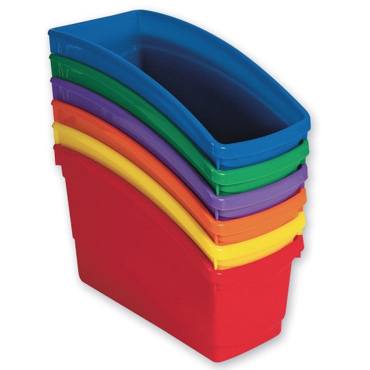 Plastic Book Bins - Assorted (Set of 6)