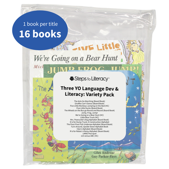 Three YO Language Dev & Literacy: Variety Pack