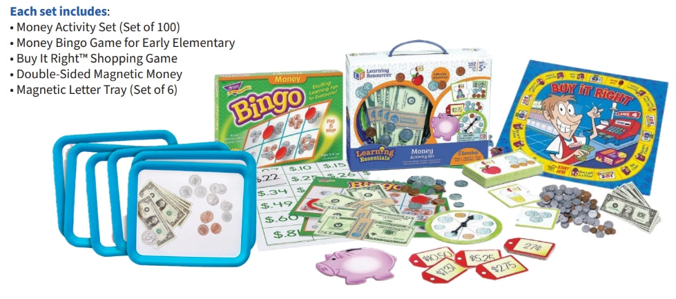 Financial Literacy  - Grades K-1 Games and Manipulatives: Classroom Bundle