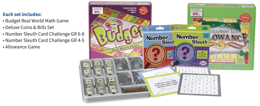 Financial Literacy  - Grades 4-5 Games and Manipulatives: Classroom Bundle