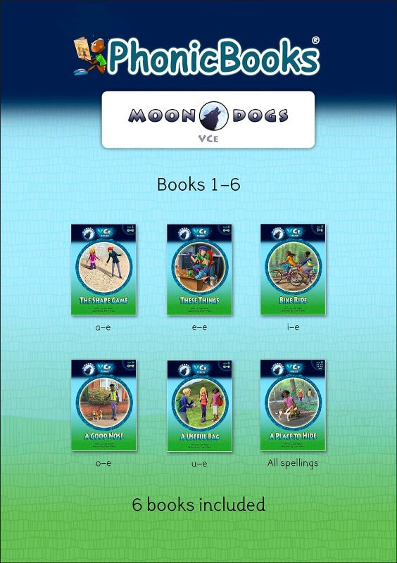 Phonic Books Moon Dogs VCe Spellings (6 Book Set)