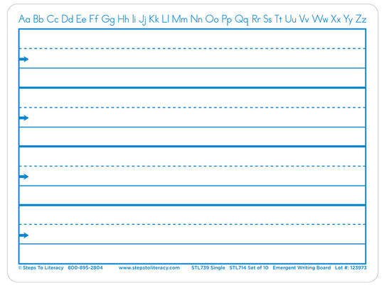 Lined Emergent Writing Board: Double Sided (Single)